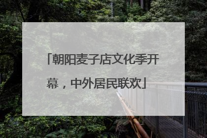 朝阳麦子店文化季开幕，中外居民联欢